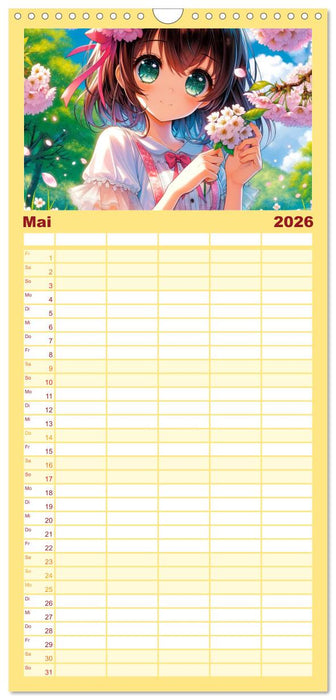 Manga Momente - Mit KI entfachte Manga Magie (CALVENDO Familienplaner 2026)