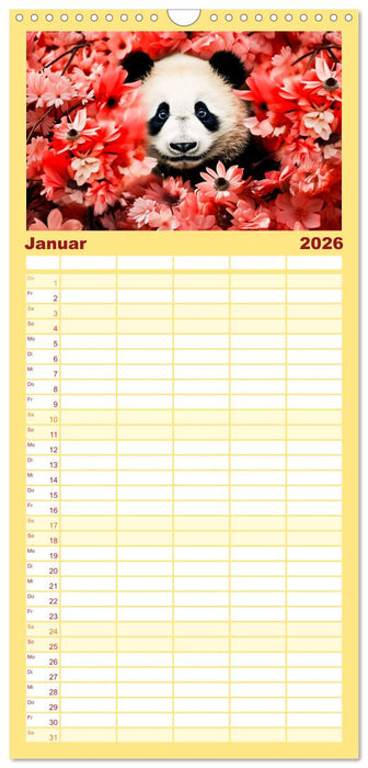 Animal Art - Tiere und Blumen (CALVENDO Familienplaner 2026)