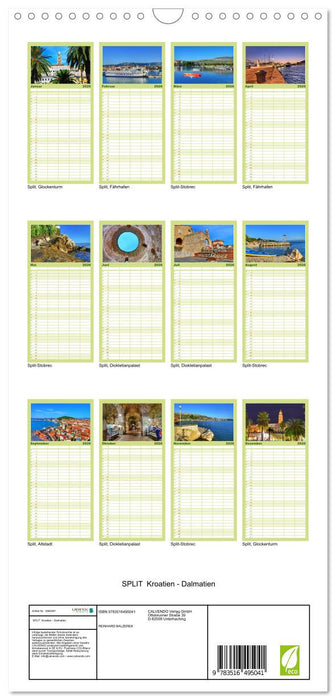 SPLIT Kroatien - Dalmatien (CALVENDO Familienplaner 2026)