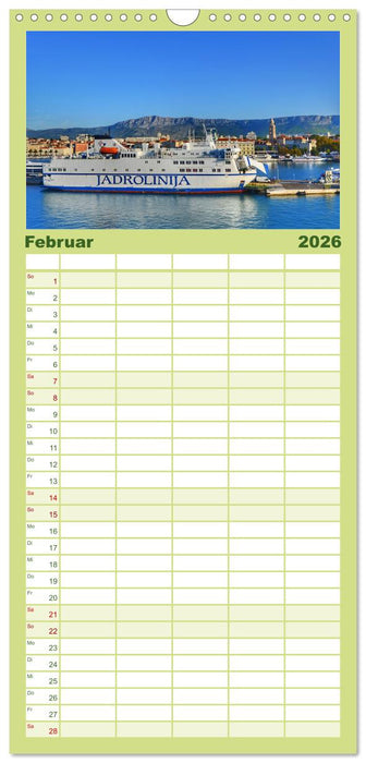 SPLIT Kroatien - Dalmatien (CALVENDO Familienplaner 2026)