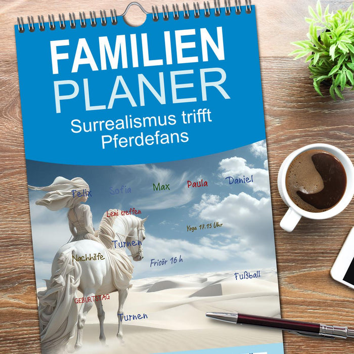Surrealismus trifft Pferdefans (CALVENDO Familienplaner 2026)