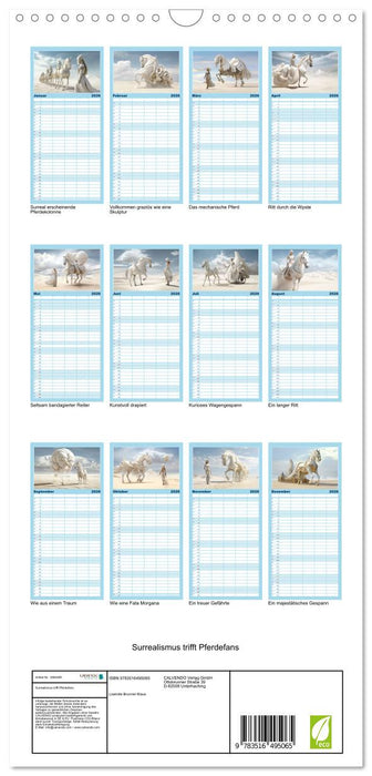 Surrealismus trifft Pferdefans (CALVENDO Familienplaner 2026)