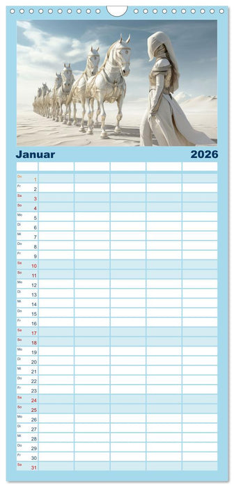 Surrealismus trifft Pferdefans (CALVENDO Familienplaner 2026)