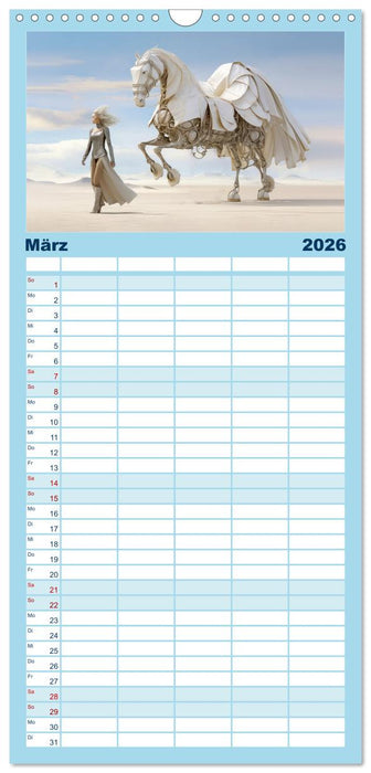 Surrealismus trifft Pferdefans (CALVENDO Familienplaner 2026)