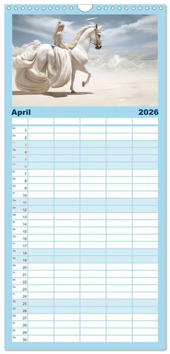 Surrealismus trifft Pferdefans (CALVENDO Familienplaner 2026)