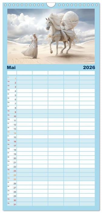 Surrealismus trifft Pferdefans (CALVENDO Familienplaner 2026)