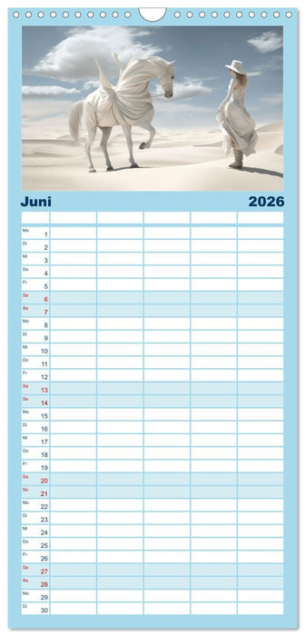 Surrealismus trifft Pferdefans (CALVENDO Familienplaner 2026)