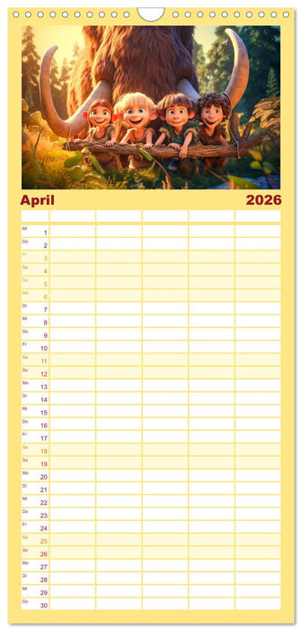 Lustige Urzeit Momente - Ein Jahr voller Steinzeitspaß (CALVENDO Familienplaner 2026)