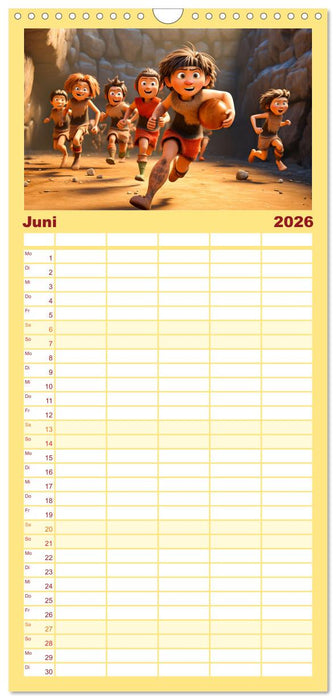 Lustige Urzeit Momente - Ein Jahr voller Steinzeitspaß (CALVENDO Familienplaner 2026)