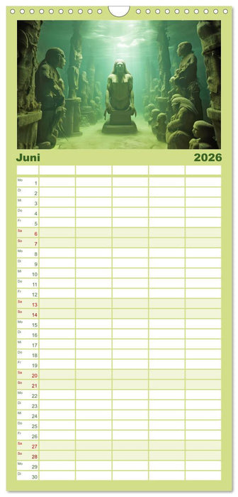 Ruinen versunkener Kulturen - Fantasiebilder (CALVENDO Familienplaner 2026)