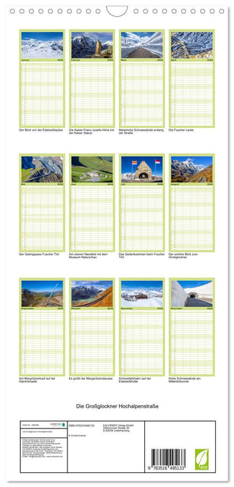 Die Großglockner Hochalpenstraße (CALVENDO Familienplaner 2026)
