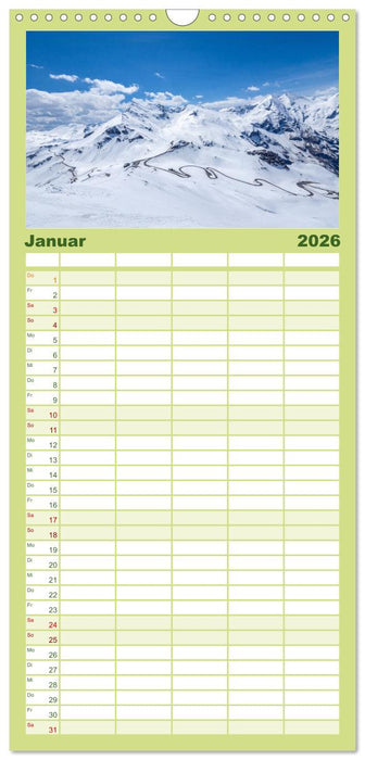 Die Großglockner Hochalpenstraße (CALVENDO Familienplaner 2026)