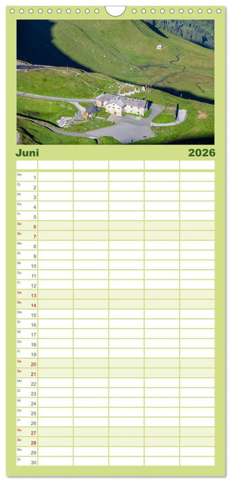 Die Großglockner Hochalpenstraße (CALVENDO Familienplaner 2026)