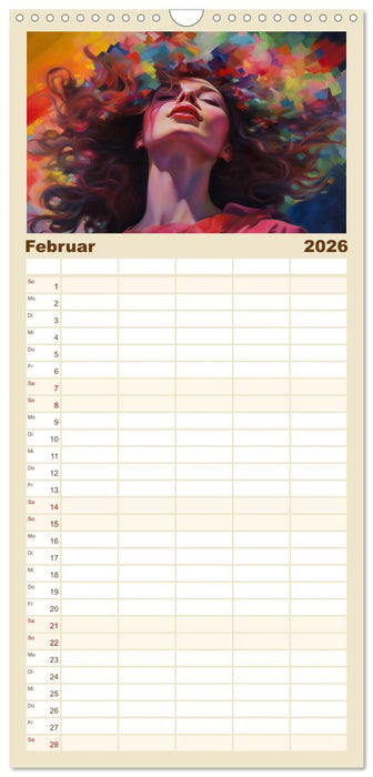 Popart Prinzessin (CALVENDO Familienplaner 2026)