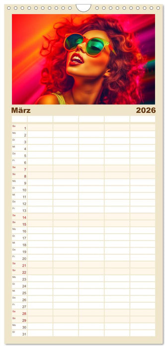 Popart Prinzessin (CALVENDO Familienplaner 2026)