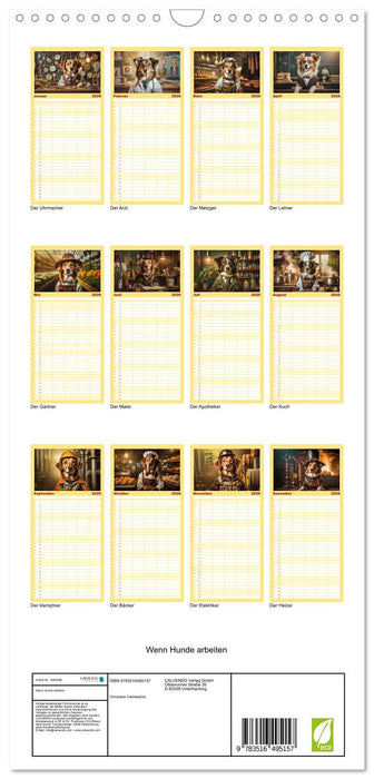 Wenn Hunde arbeiten (CALVENDO Familienplaner 2026)