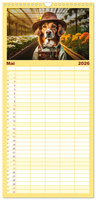 Wenn Hunde arbeiten (CALVENDO Familienplaner 2026)