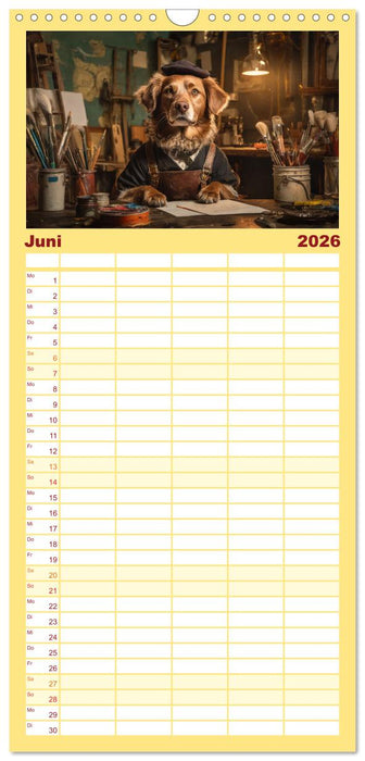 Wenn Hunde arbeiten (CALVENDO Familienplaner 2026)