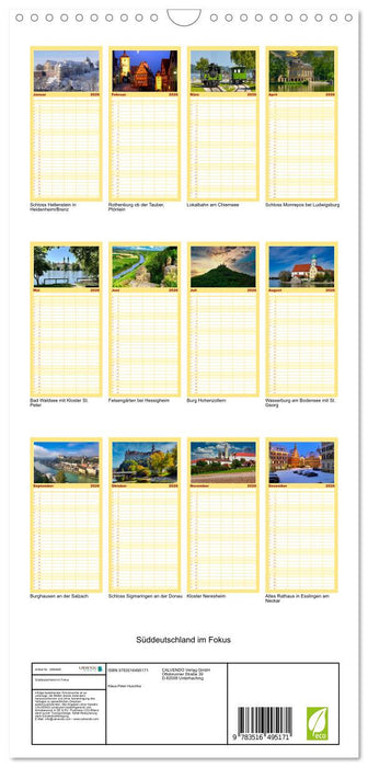 Süddeutschland im Fokus (CALVENDO Familienplaner 2026)