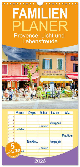 Provence. Licht und Lebensfreude (CALVENDO Familienplaner 2026)