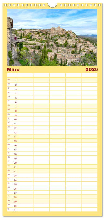 Provence. Licht und Lebensfreude (CALVENDO Familienplaner 2026)