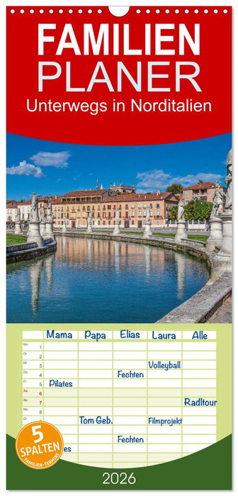 Unterwegs in Norditalien (CALVENDO Familienplaner 2026)