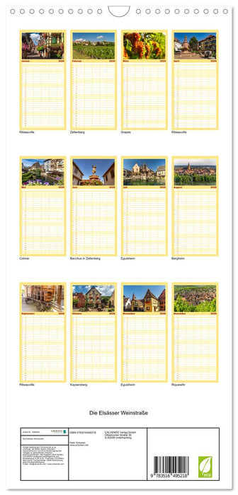 Die Elsässer Weinstraße (CALVENDO Familienplaner 2026)