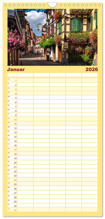 Die Elsässer Weinstraße (CALVENDO Familienplaner 2026)