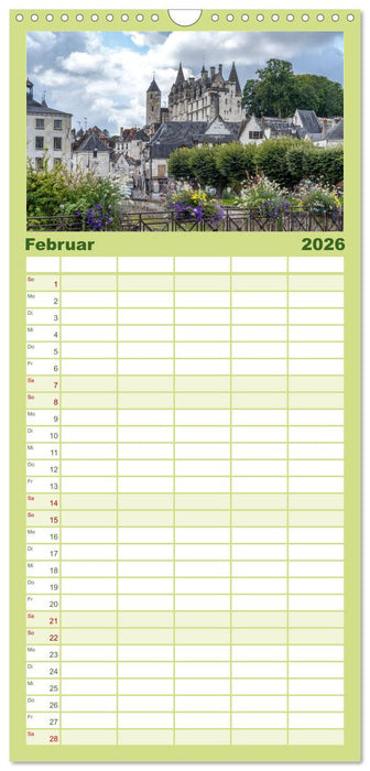 Die Schlösser im Tal der Loire (CALVENDO Familienplaner 2026)