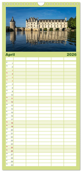 Die Schlösser im Tal der Loire (CALVENDO Familienplaner 2026)