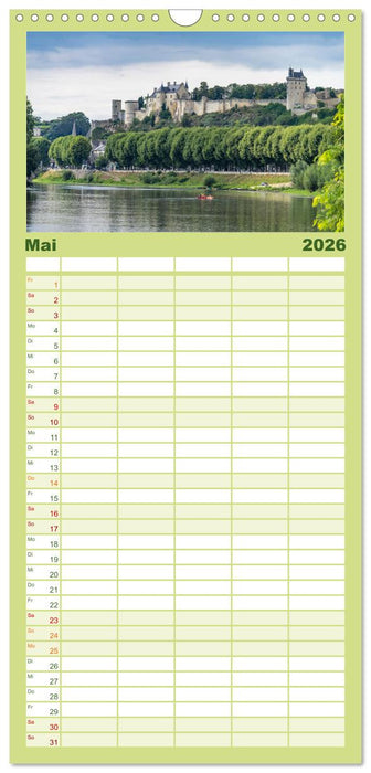 Die Schlösser im Tal der Loire (CALVENDO Familienplaner 2026)