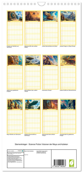 Sternenkrieger - Science Fiction Visionen der Maya und Azteken (CALVENDO Familienplaner 2026)