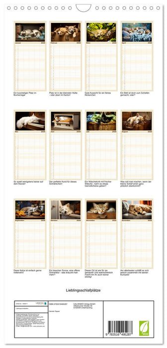 Lieblingsschlafplätze (CALVENDO Familienplaner 2026)