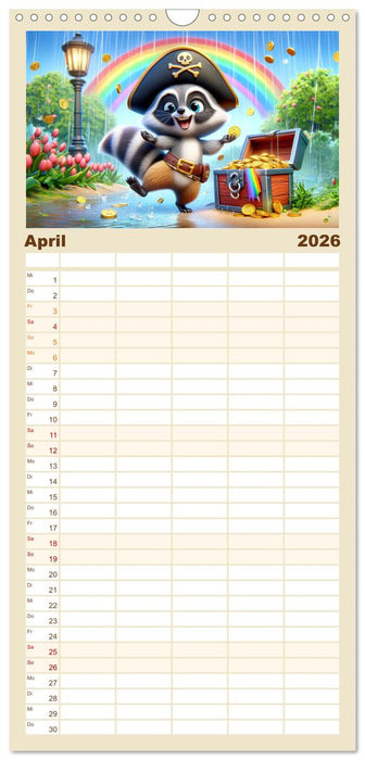 Kleine Piraten, Große Träume" - Ein Kalender für junge Entdecker (CALVENDO Familienplaner 2026)