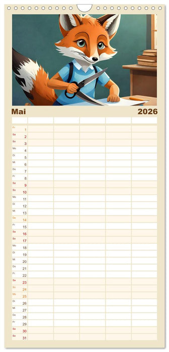 Schlaufuchs - Abenteuer Schule (CALVENDO Familienplaner 2026)