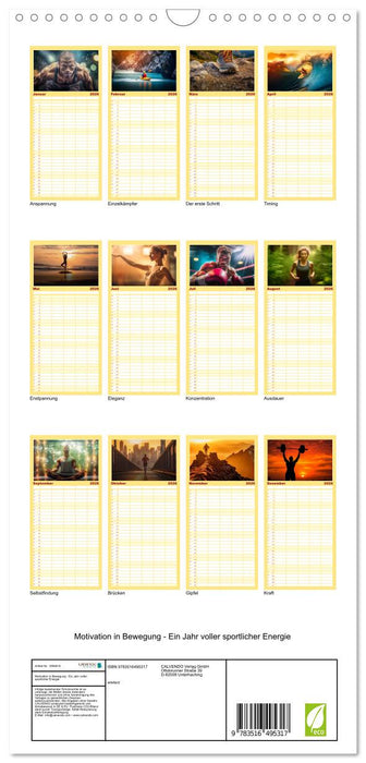 Motivation in Bewegung - Ein Jahr voller sportlicher Energie (CALVENDO Familienplaner 2026)