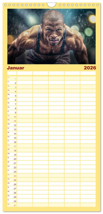 Motivation in Bewegung - Ein Jahr voller sportlicher Energie (CALVENDO Familienplaner 2026)