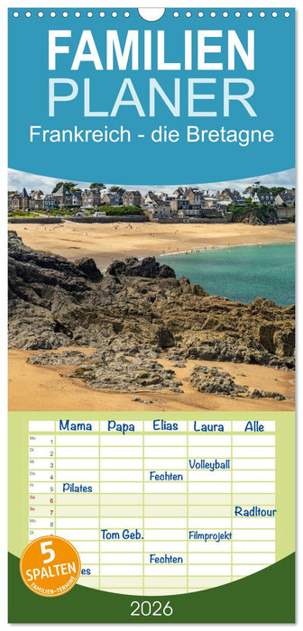 Frankreich - die Bretagne (CALVENDO Familienplaner 2026)