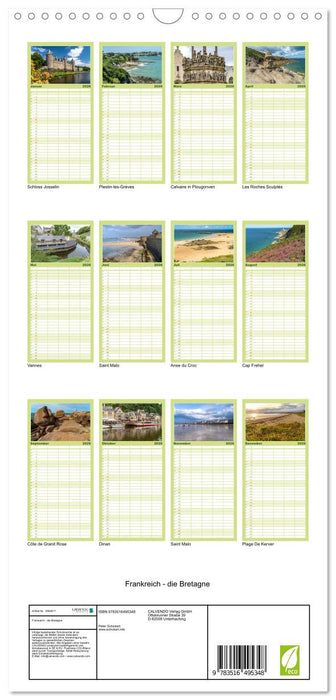 Frankreich - die Bretagne (CALVENDO Familienplaner 2026)