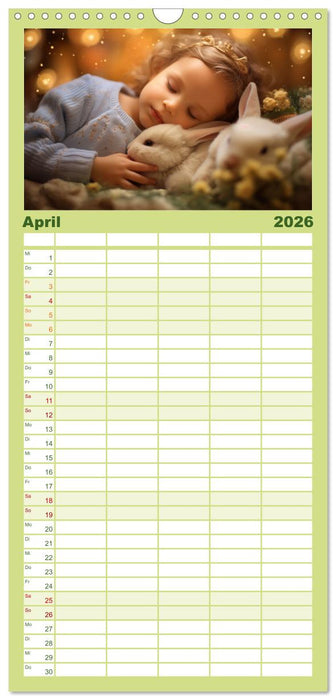 Kleine Schlummerparade: Babys und ihre kuscheligen Tierfreunde (CALVENDO Familienplaner 2026)