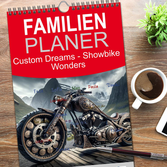 Custom Dreams - Showbike Wonders (CALVENDO Familienplaner 2026)
