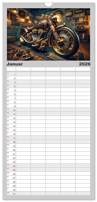 Custom Dreams - Showbike Wonders (CALVENDO Familienplaner 2026)