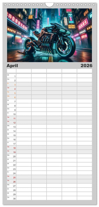 Custom Dreams - Showbike Wonders (CALVENDO Familienplaner 2026)