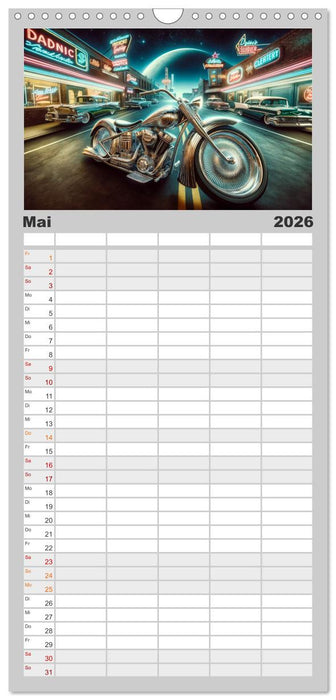 Custom Dreams - Showbike Wonders (CALVENDO Familienplaner 2026)