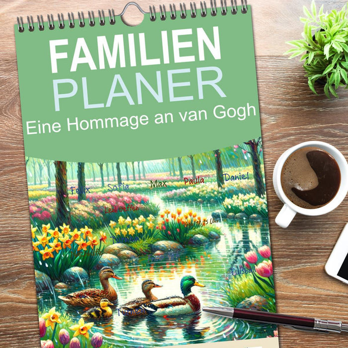 Eine Hommage an van Gogh (CALVENDO Familienplaner 2026)