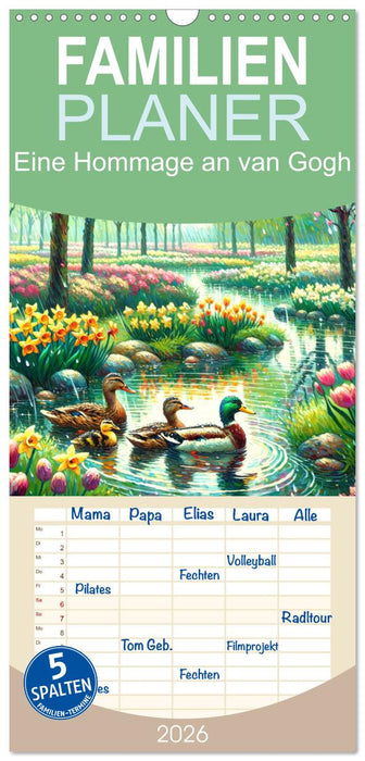 Eine Hommage an van Gogh (CALVENDO Familienplaner 2026)