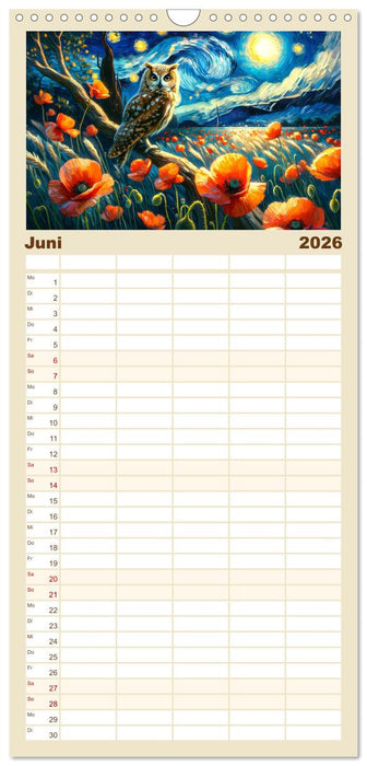 Eine Hommage an van Gogh (CALVENDO Familienplaner 2026)