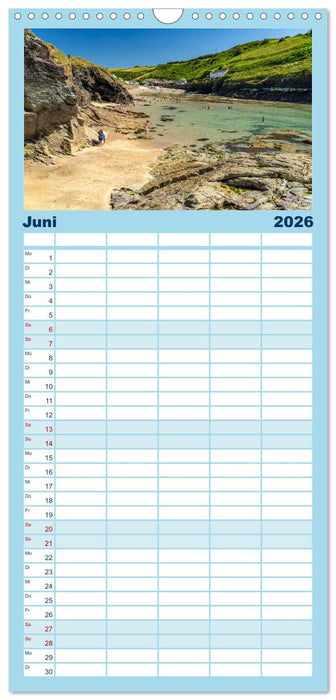 Vereinigtes Königreich - Cornwall (CALVENDO Familienplaner 2026)