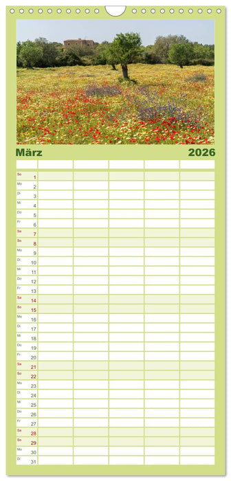 Spanien - Balearen - Mallorca (CALVENDO Familienplaner 2026)