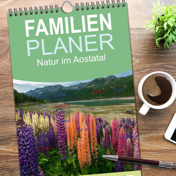 Natur im Aostatal (CALVENDO Familienplaner 2026)
